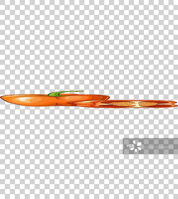 橙色彩椒，完整与半切图片素材