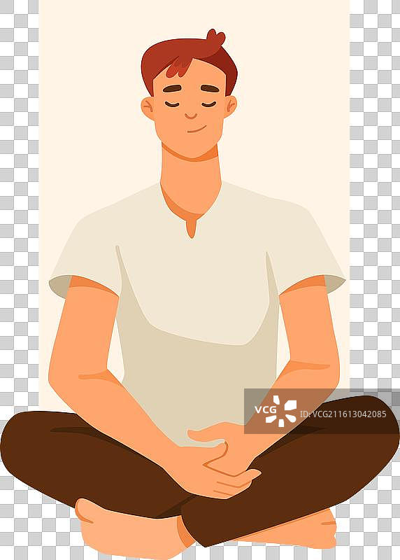 男人瑜伽动作，有助于增强免疫力图片素材