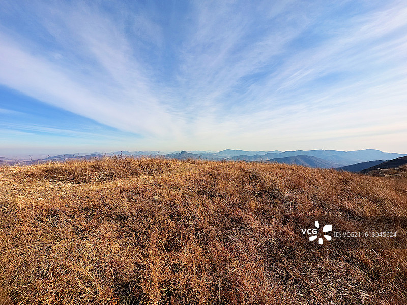 冬天元旦，莒县梁甫山山脊最美风景线图片素材