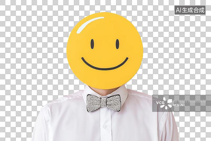【AI数字艺术】免扣元素卡通风格笑脸头像的标准照图片素材