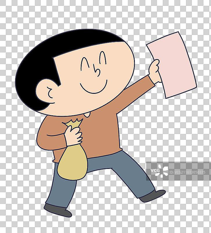 拿着现金消费的人物图片素材