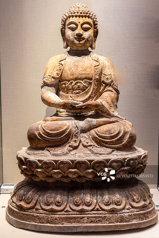 甘肃张掖博物馆 明代时期铁佛图片素材