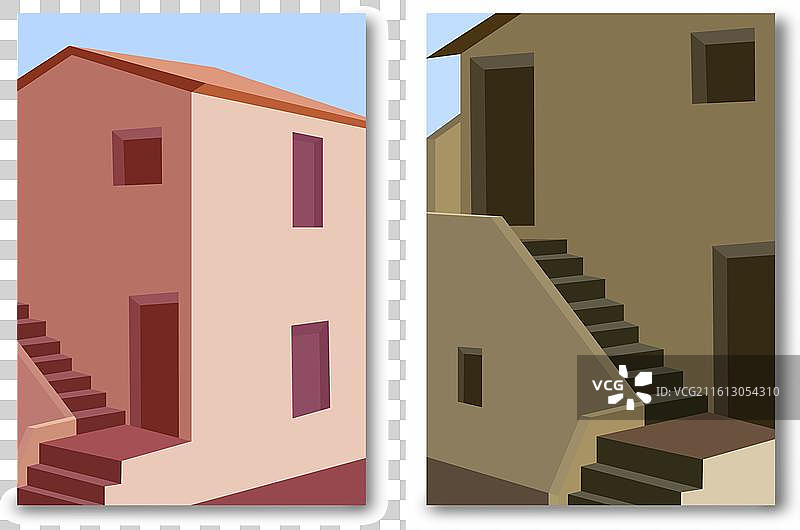 极简风格的建筑外观图片素材