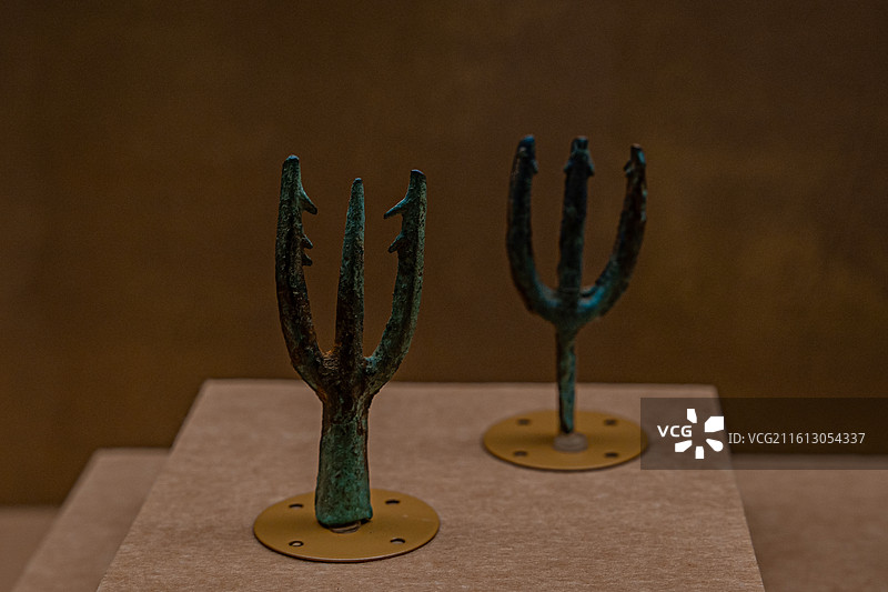 汉代 铜叉 广南县民族博物馆图片素材