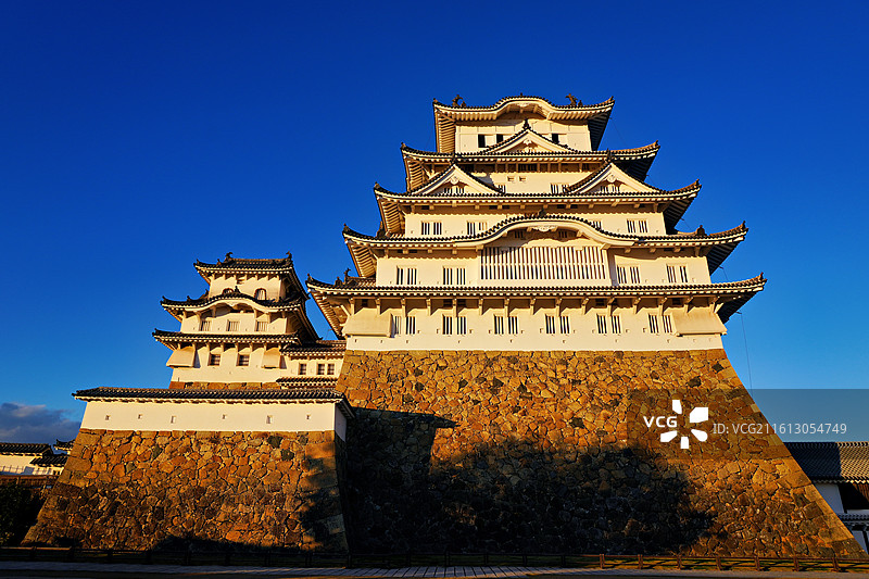 日本兵库县姬路市，世界文化遗产姬路城图片素材