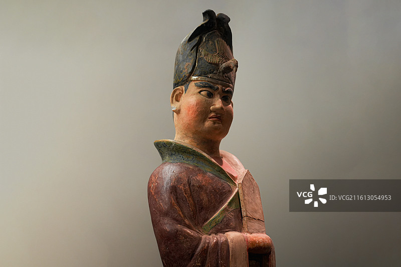 昭陵博物馆藏藏彩绘武官俑图片素材