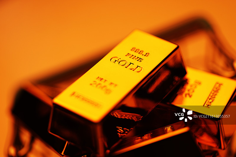 黄金投资回报概念：现货黄金 黄金价格 黄金投资 黄金市场图片素材