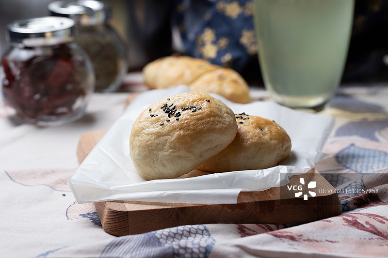 中式点心酥饼餐包面包特写图片素材