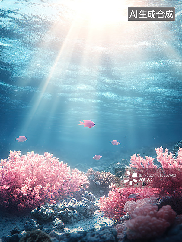【AI数字艺术】海底世界水下摄影图片素材