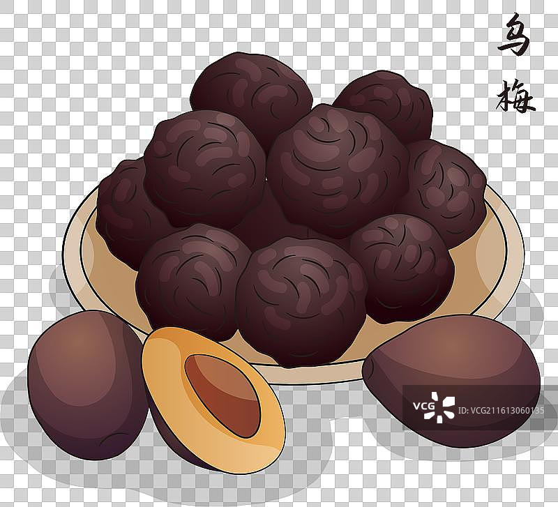 药食同源的中药食材-乌梅图片素材