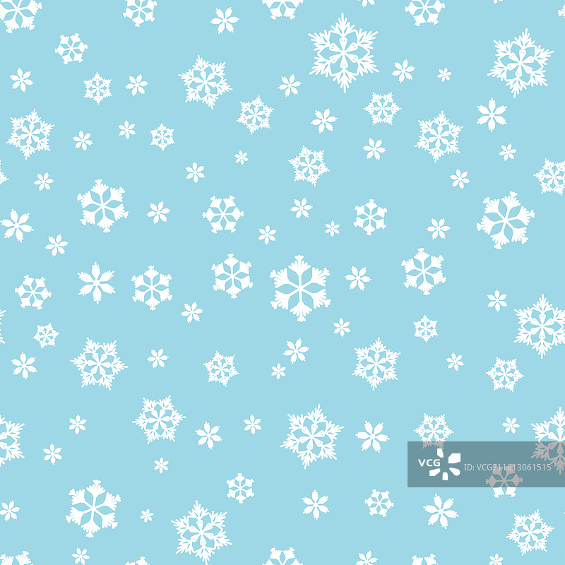冬季无缝图案，带有白色雪花图片素材