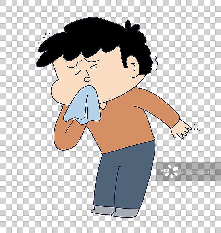 打喷嚏的人物图片素材