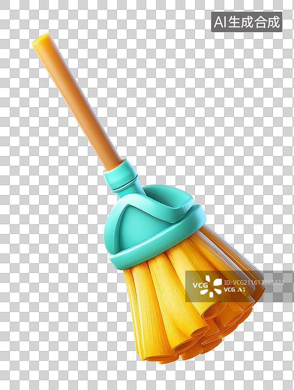 【AI数字艺术】一把卡通扫把图片素材