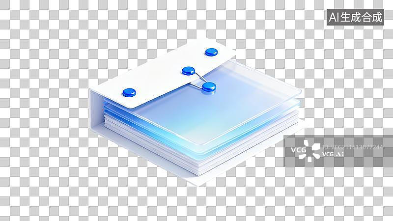【AI数字艺术】透明文件夹渐变风商务办公场景图片素材