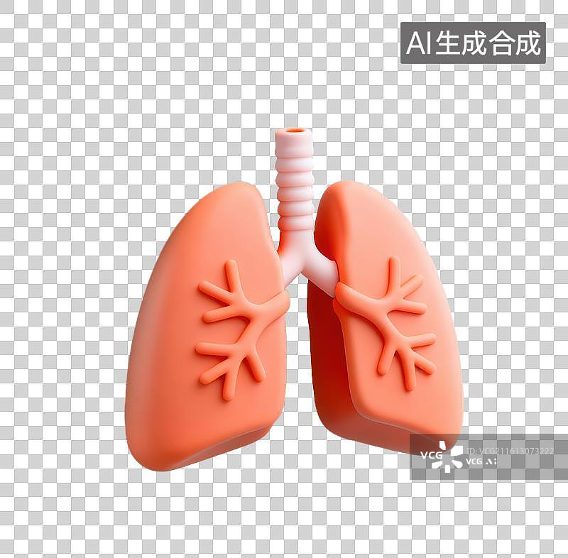 【AI数字艺术】3D医疗主题肺部人体器官元素图片素材