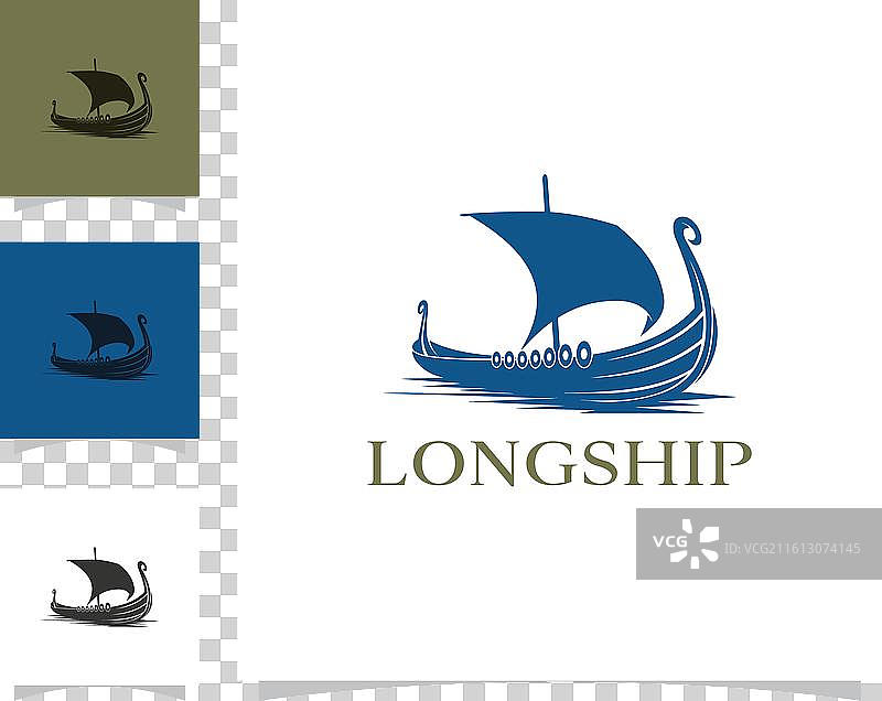 简约帆船标志图标图片素材