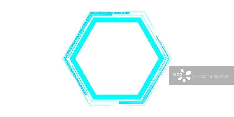 六边形科技框图片素材