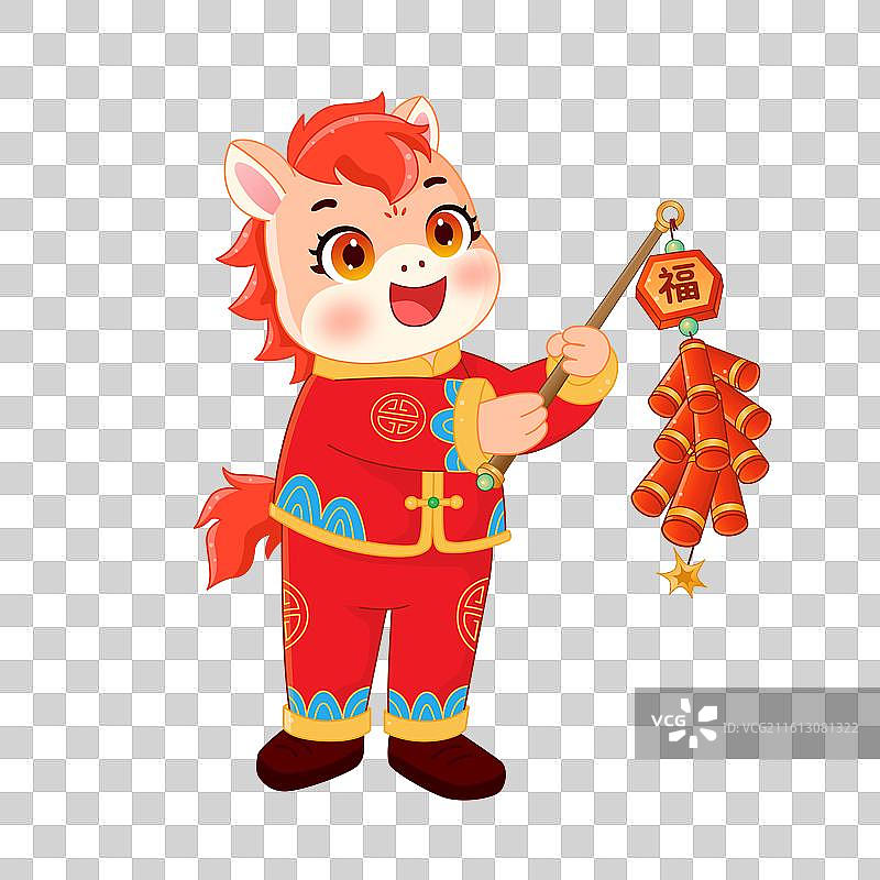 2026新年春节生肖马年卡通马插画免扣图像图片素材
