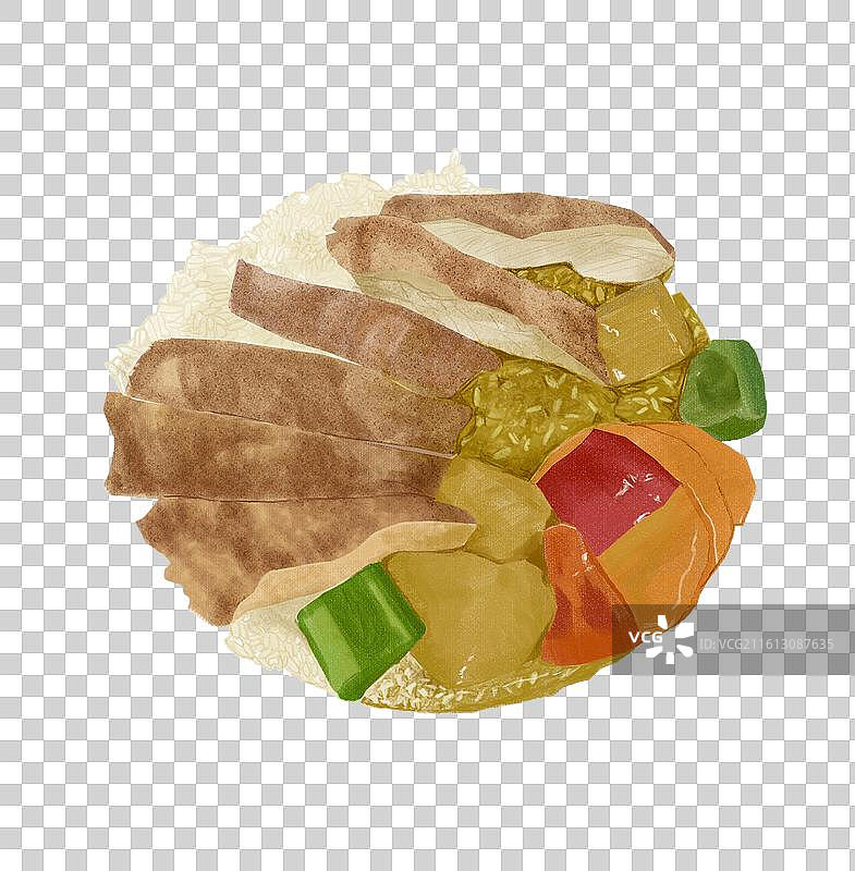 薯仔咖喱鸡扒饭图片素材