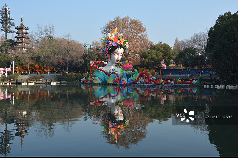 南京白鹭洲公园图片素材