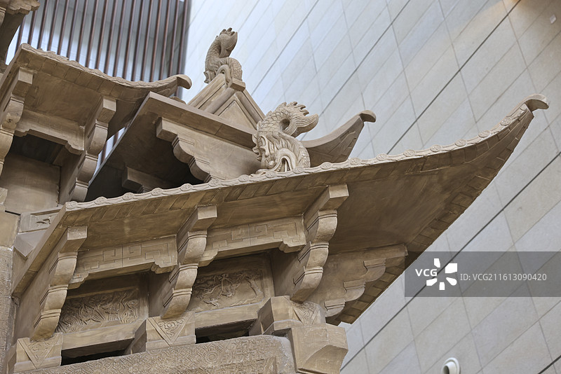 宜兴博物馆藏明代相国牌坊会元状元坊细节图片素材