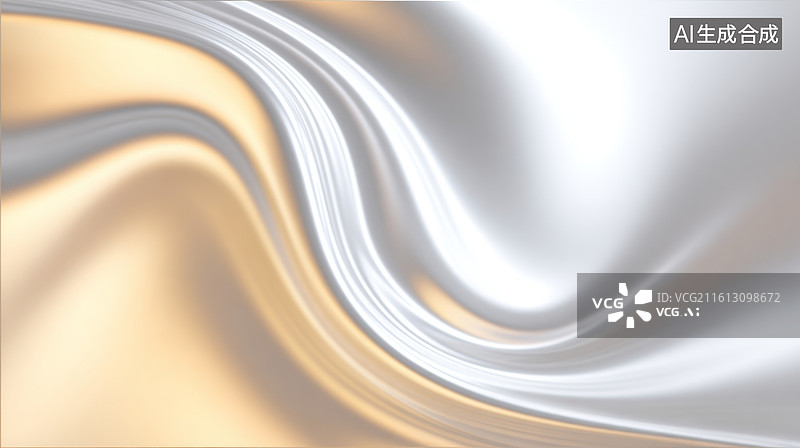 【AI数字艺术】流动的金属光泽纹理图片素材