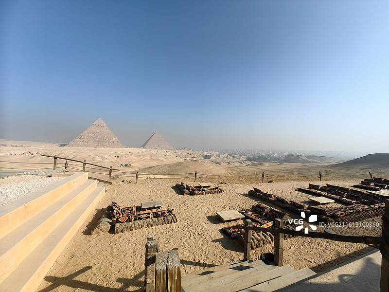 埃及开罗吉萨金字塔狮身人面像图片素材