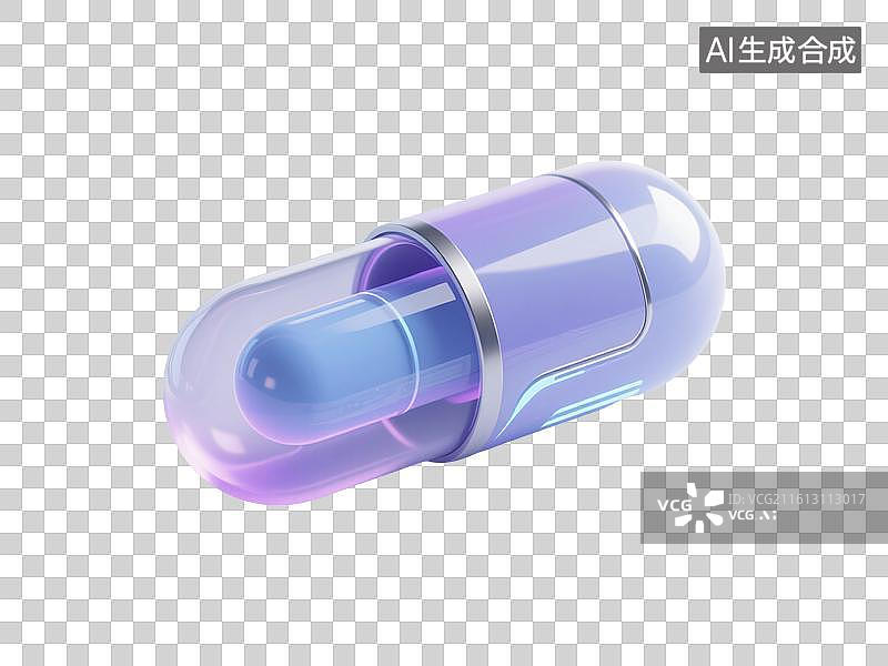 【AI数字艺术】未来药物：生命科技胶囊图片素材