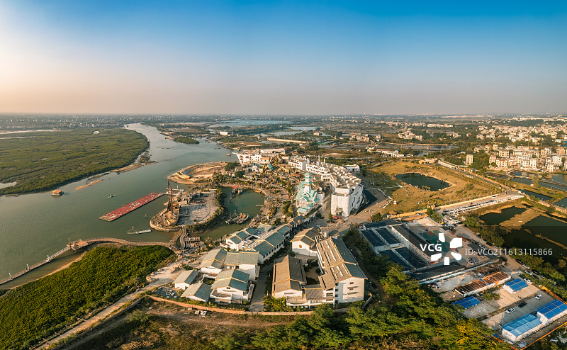 广西北海市海丝首港元旦节迎新年风景图片素材