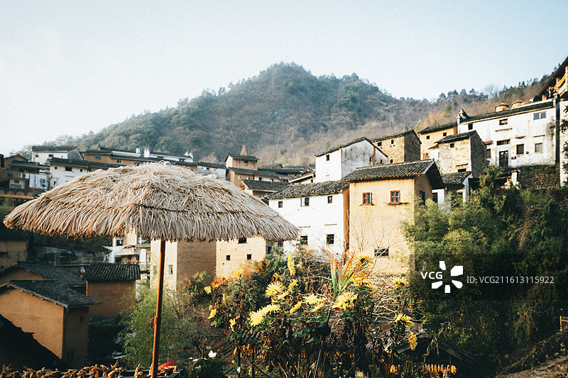 黄山阳产土楼风光图片素材