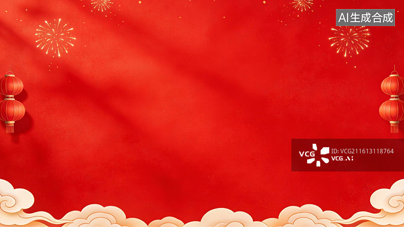 【AI数字艺术】红色节日背景装饰图案图片素材