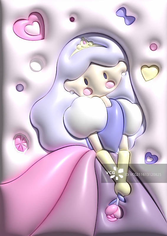 膨胀风小公主图片素材