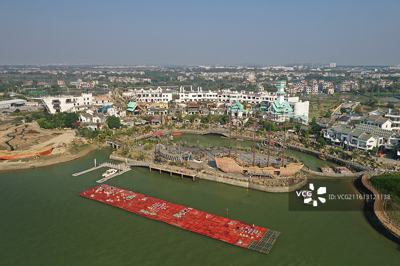 广西北海市海丝首港元旦节迎新年风景图片素材