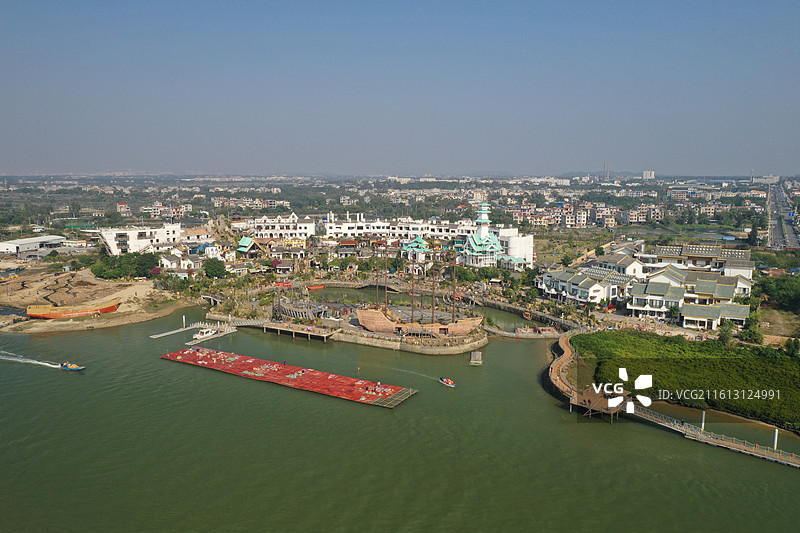 广西北海市海丝首港元旦节迎新年风景图片素材
