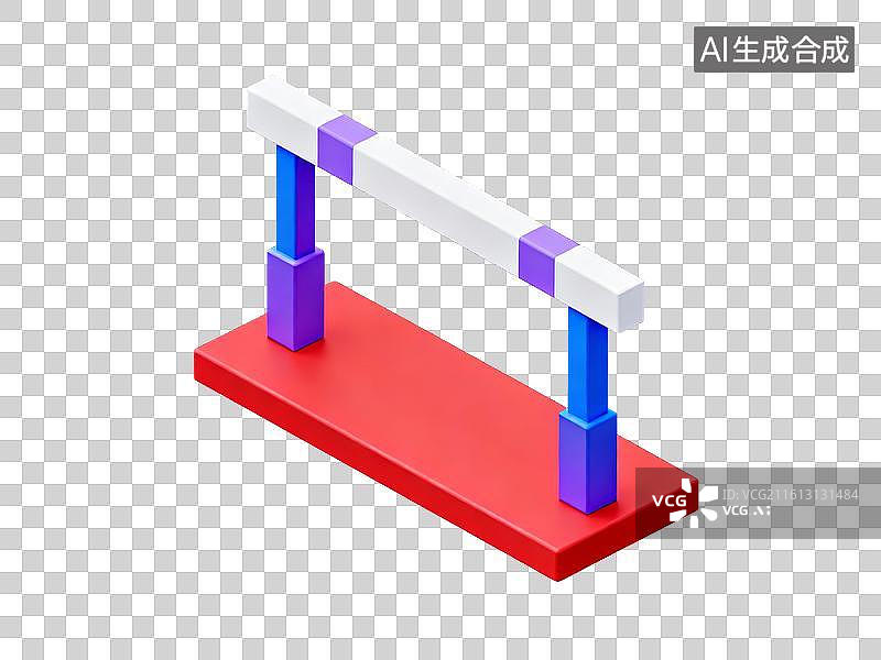 【AI数字艺术】双杠设施撞色风运动器材场景图片素材