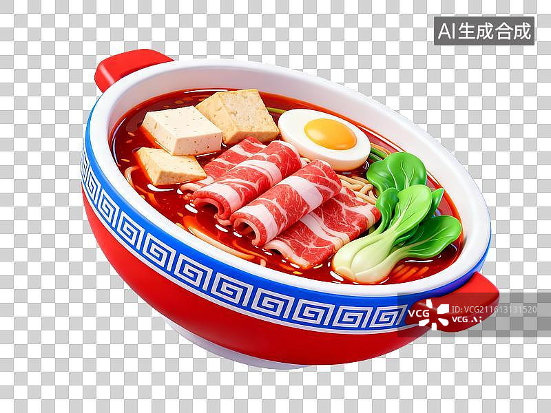 【AI数字艺术】暖汤料理红碗装餐饮美食场景图片素材
