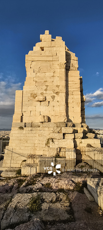 希腊雅典～菲洛帕波斯纪念碑图片素材
