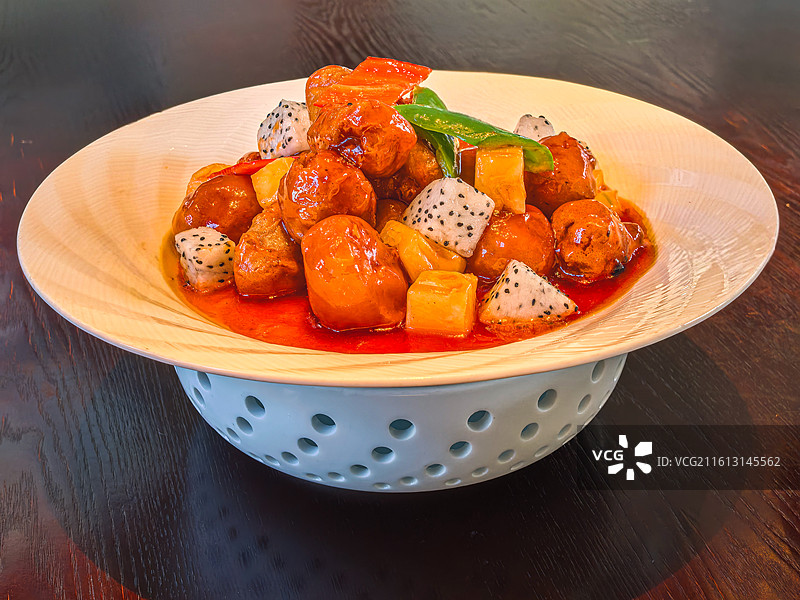 菠萝咕噜肉图片素材