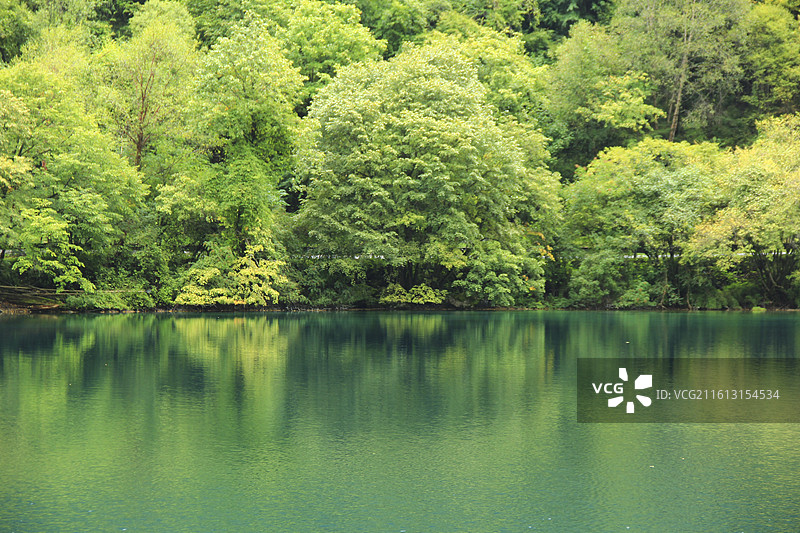 九寨沟五彩池风光图片素材