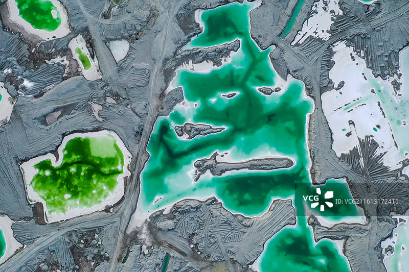 青海大柴旦盐湖图片素材