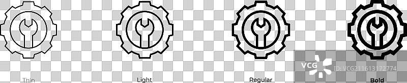 维护图标，细体、亮体、常规和粗体图片素材
