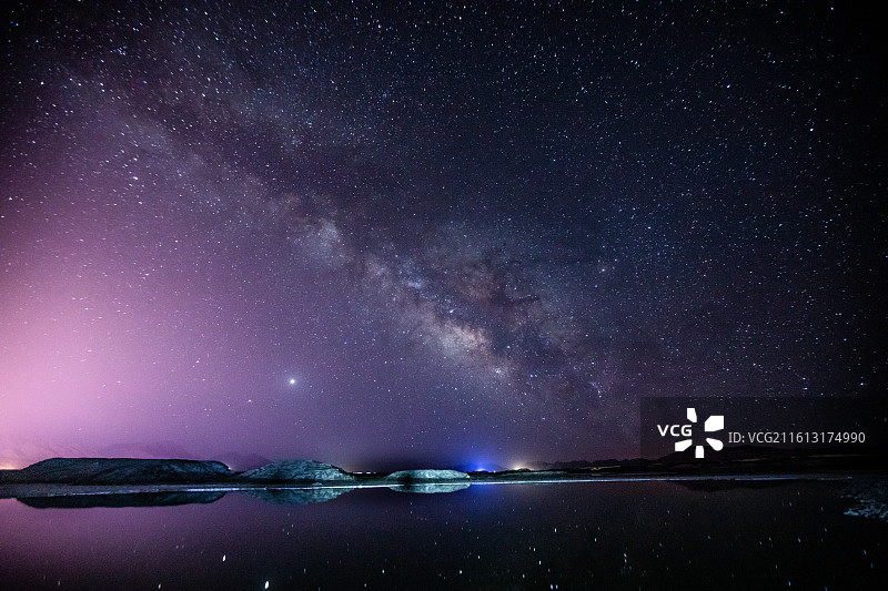 青海大柴旦翡翠湖银河图片素材