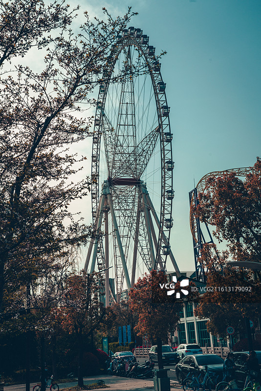 现代都市旅游景点景观游乐设施场图片素材