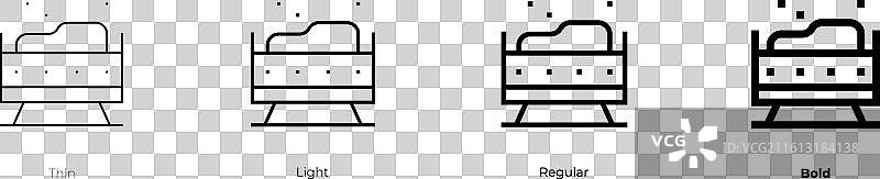 肥料图标，细、浅、常规和粗体样式图片素材
