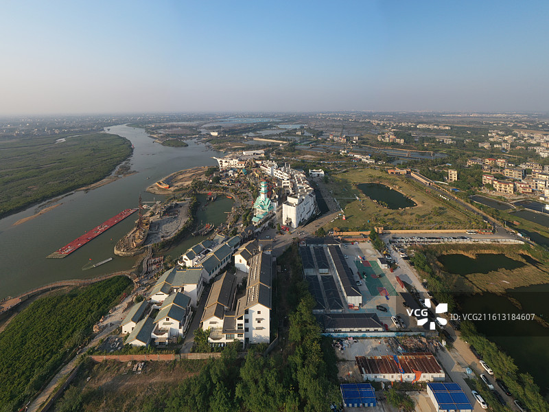 广西北海市海丝首港元旦节迎新年风景图片素材