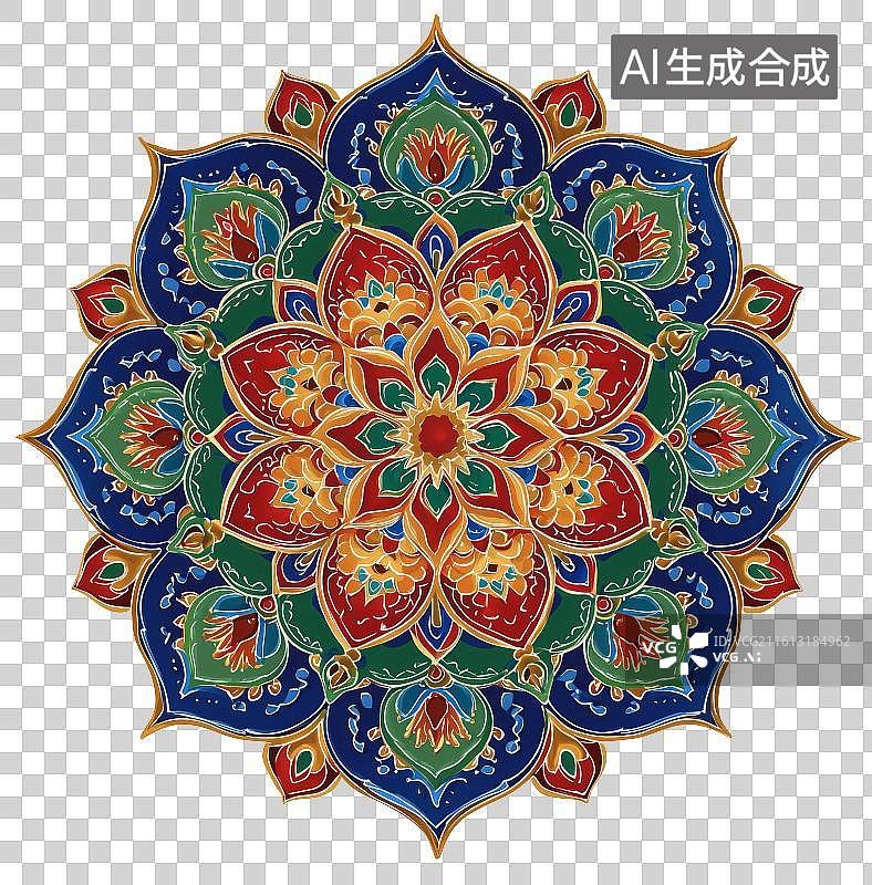 【AI数字艺术】免扣元素敦煌壁画纹样图案图片素材