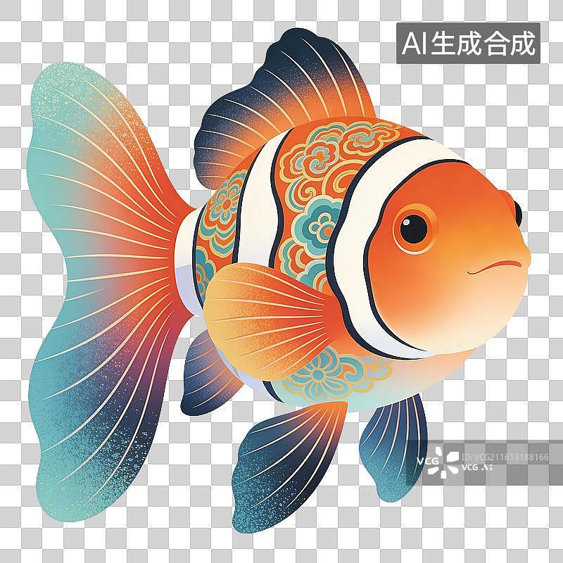 【AI数字艺术】海洋小丑鱼插画图片素材