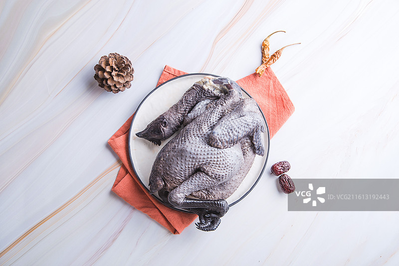 新鲜乌骨鸡图片素材