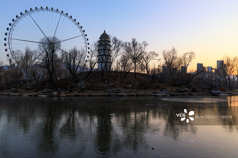 冬日西宁人民公园图片素材