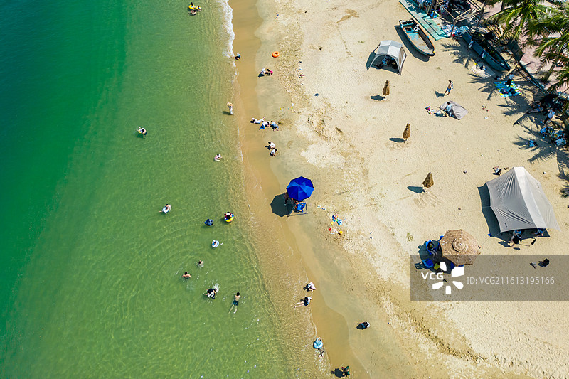 广东省深圳市鹅公湾自然风光航拍图片素材